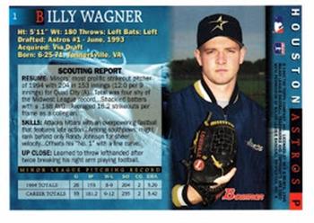1995 Bowman #1 Billy Wagner Back