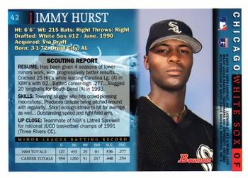 1995 Bowman #42 Jimmy Hurst Back