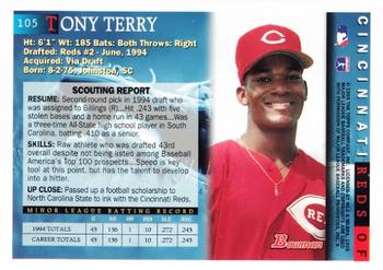 1995 Bowman #105 Tony Terry Back