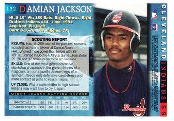 1995 Bowman #132 Damian Jackson Back