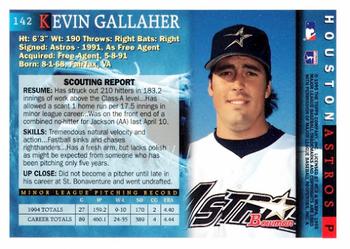 1995 Bowman #142 Kevin Gallaher Back