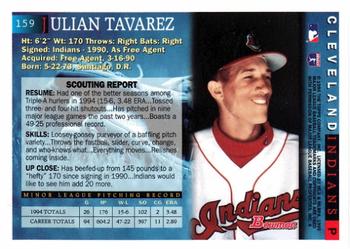 1995 Bowman #159 Julian Tavarez Back