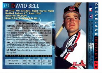 1995 Bowman #179 David Bell Back
