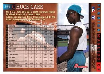 1995 Bowman #294 Chuck Carr Back