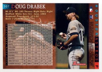 1995 Bowman #307 Doug Drabek Back