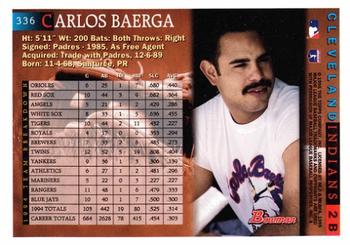 1995 Bowman #336 Carlos Baerga Back