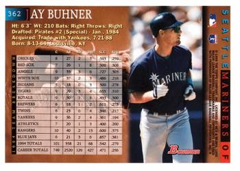 1995 Bowman #362 Jay Buhner Back