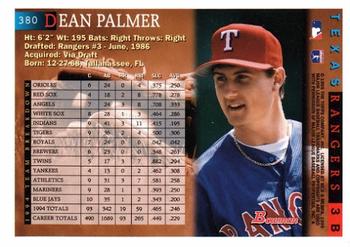 1995 Bowman #380 Dean Palmer Back