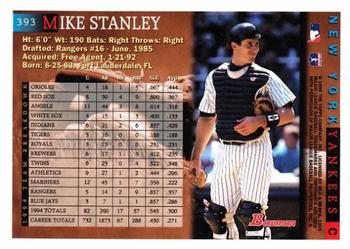 1995 Bowman #393 Mike Stanley Back