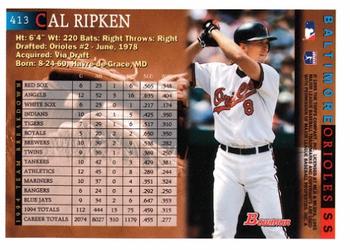 1995 Bowman #413 Cal Ripken Back