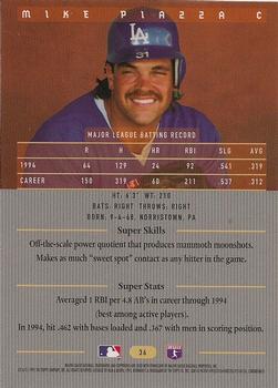 1995 Bowman's Best #36 Mike Piazza Back
