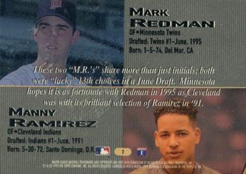 1995 Bowman's Best #2 Mark Redman / Manny Ramirez Back