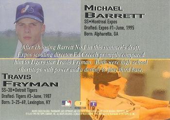 1995 Bowman's Best #7 Michael Barrett / Travis Fryman Back