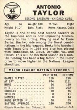 1960 Leaf #44 Tony Taylor Back