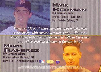 1995 Bowman's Best - Refractors #2 Mark Redman / Manny Ramirez  Back