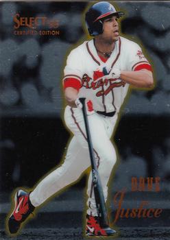 1995 Select Certified #64 Dave Justice Front