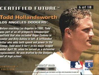 1995 Select Certified - Certified Future #6 Todd Hollandsworth Back