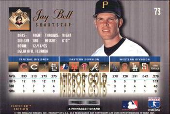 1995 Select Certified - Mirror Gold #73 Jay Bell Back