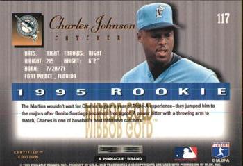 1995 Select Certified - Mirror Gold #117 Charles Johnson Back