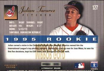 1995 Select Certified - Mirror Gold #127 Julian Tavarez Back