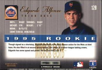 1995 Select Certified - Mirror Gold #128 Edgardo Alfonzo Back