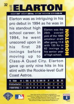 1995 Collector's Choice #32 Scott Elarton Back