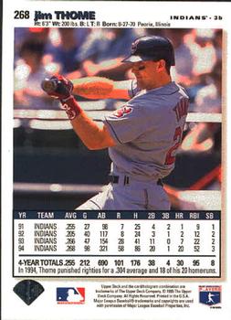 1995 Collector's Choice #268 Jim Thome Back