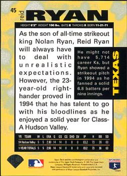 1995 Collector's Choice #45 Reid Ryan Back