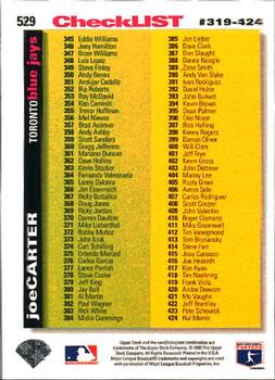 1995 Collector's Choice #529 Joe Carter Back