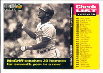 1995 Collector's Choice #530 Fred McGriff Front