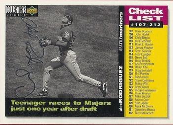 1995 Collector's Choice - Silver Signature #527 Alex Rodriguez Front