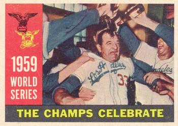 1960 Topps #391 1959 World Series - The Champs Celebrate Front