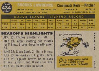 1960 Topps #434 Brooks Lawrence Back