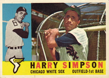 1960 Topps #180 Harry Simpson Front