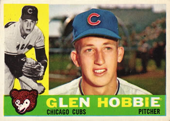 1960 Topps #182 Glen Hobbie Front