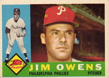 1960 Topps #185 Jim Owens Front
