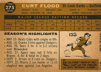 1960 Topps #275 Curt Flood Back