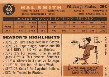 1960 Topps #48 Hal Smith Back