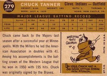 1960 Topps #279 Chuck Tanner Back