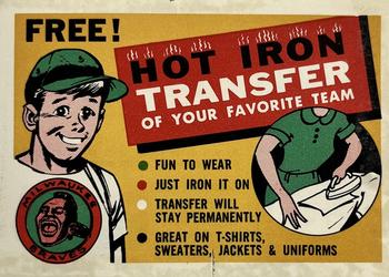 1960 Topps #NNO Iron-on Team Transfer Front