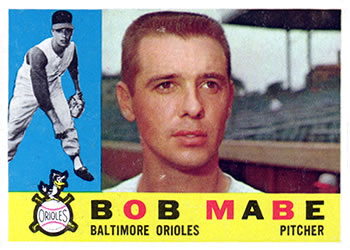 1960 Topps #288 Bob Mabe Front