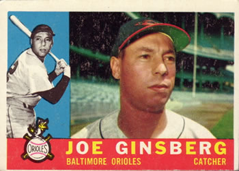 1960 Topps #304 Joe Ginsberg Front