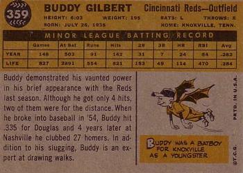 1960 Topps #359 Buddy Gilbert Back