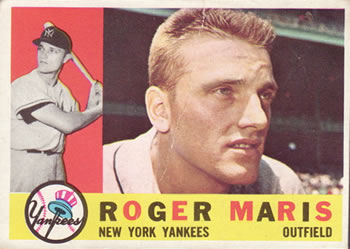 1960 Topps #377 Roger Maris Front