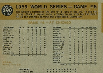 1960 Topps #390 World Series Game #6 - Scrambling After Ball Back