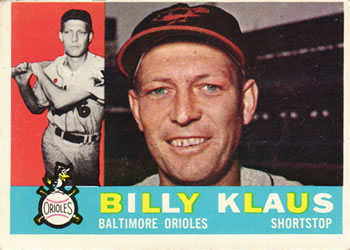 1960 Topps #406 Billy Klaus Front