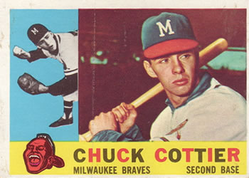 1960 Topps #417 Chuck Cottier Front