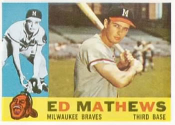 1960 Topps #420 Ed Mathews Front