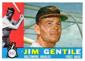 1960 Topps #448 Jim Gentile Front
