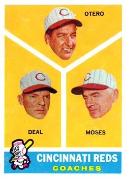 1960 Topps #459 Cincinnati Reds Coaches (Reggie Otero / Cot Deal / Wally Moses) Front